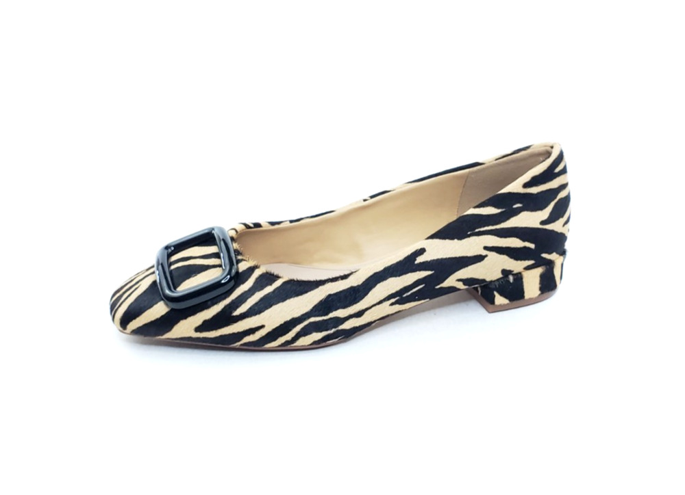 Giani Bernini Borraa Womens Dress Flats Zebra Haircalf Snip Toe Size 8M